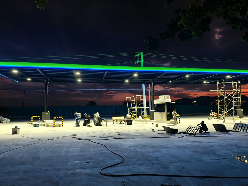 Longtu Explosion Proof LED Lights Deliver Safe and Energy-Efficient Illumination for a Modern Gas Station2