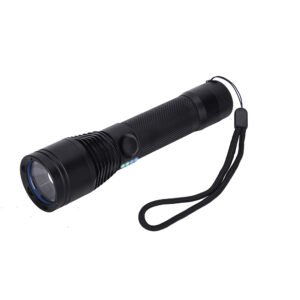 LONTU ATEX IECEx certified explosion-proof LED handheld flashlight, black anti-slip aluminum portable safety torch for hazardous chemical mining oil refinery sites