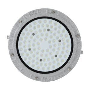 Round LED Explosion Proof High Bay Light Die Cast Aluminum IP66 Industrial Hazardous Area Lighting for Factory Warehouse Chemical Plant