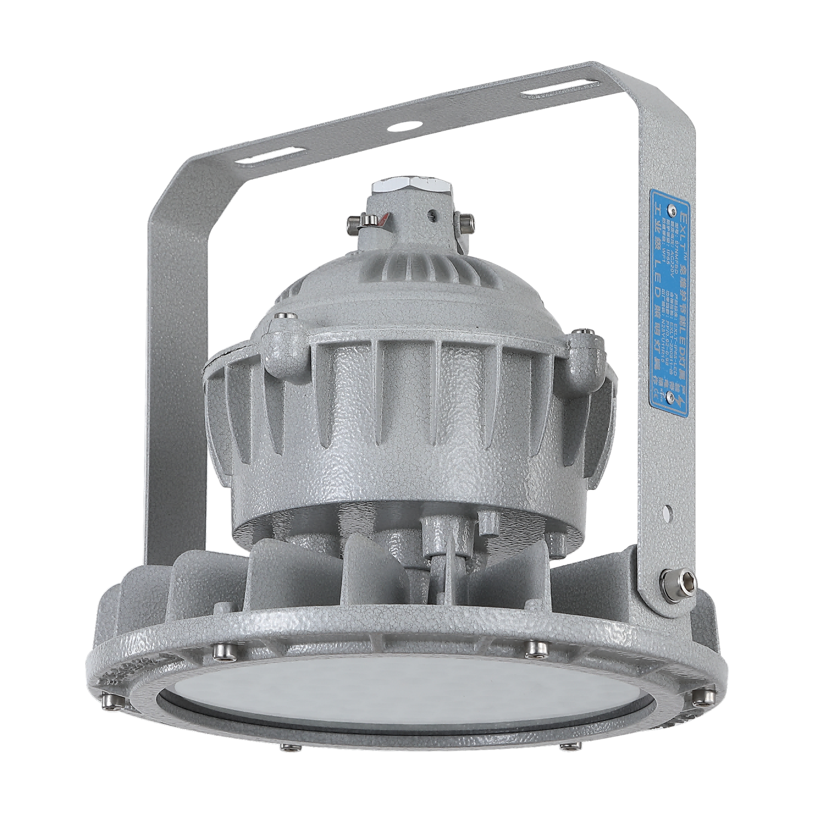 Round LED Explosion Proof High Bay Light Die Cast Aluminum IP66 Industrial Hazardous Area Lighting for Factory Warehouse Chemical Plant