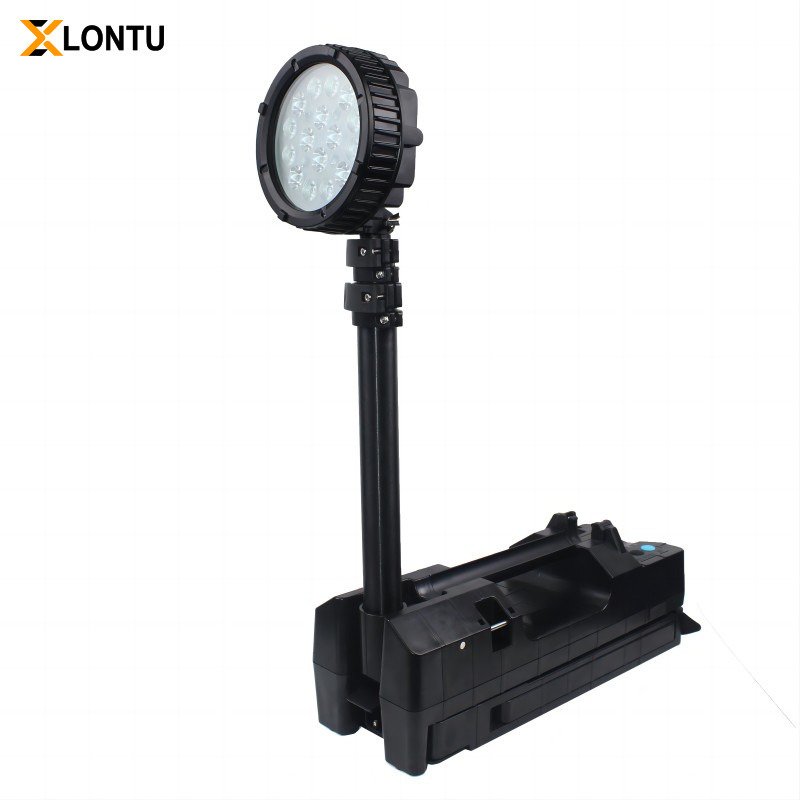 LONTU ATEX IECEx portable explosion proof LED work light, rechargeable mobile handheld safety lamp for hazardous chemical oil mining field inspection