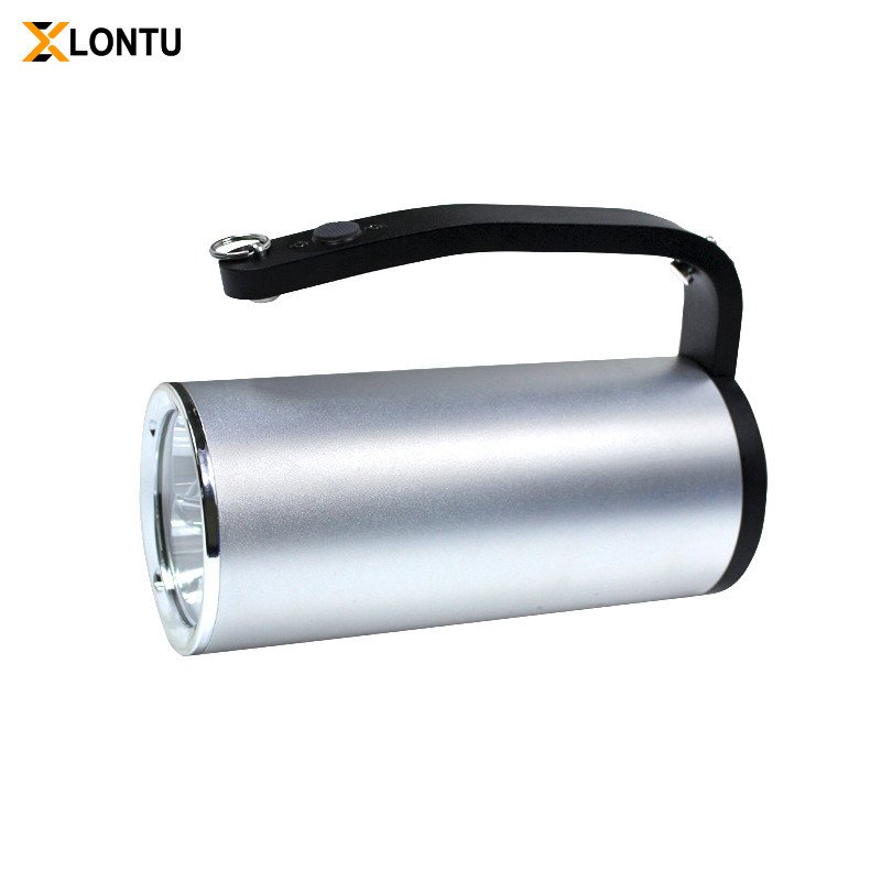 LONTU ATEX IECEx certified explosion-proof LED handheld flashlight, black anti-slip aluminum portable safety torch for hazardous chemical mining oil refinery sites