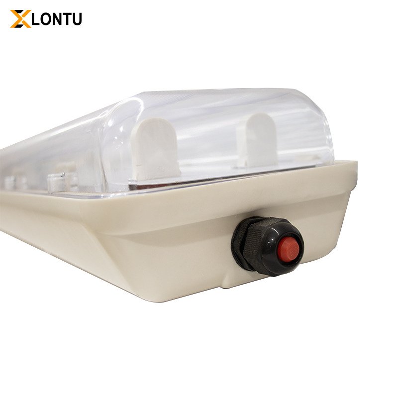 Full Plastic LED Explosion Proof Fluorescent Light Double Tube IP66 Waterproof Anti Corrosion Linear Batten Light for Warehouse Tunnel Chemical Plant