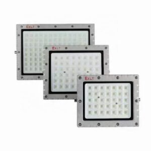 LONTU EXLT Series ATEX IECEx Explosion Proof LED Flood Light, die-cast aluminum anti-corrosion housing, 150W 200W adjustable bracket hazardous zone industrial floodlight for petrochemical mining warehouse