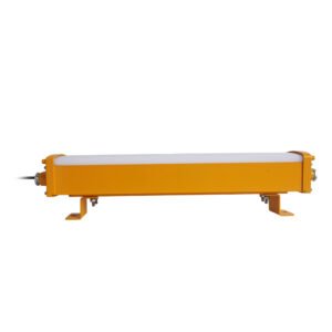LONTU Explosion Proof Bracket Linear Light with safety wire guard, suspended mounting, ATEX IECEx certified hazardous zone fluorescent lamp for chemical mining warehouse