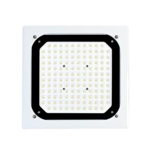 Standard front panel view of ATEX IECEx Explosion Proof LED Gas Station Canopy Light, IP66 recessed ceiling lamp for petrol filling station canopy lighting
