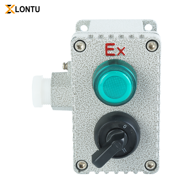 Explosion-proof Button Switch Selector Die Cast Aluminum IP66 Flameproof Control Station Box for Chemical Oil Gas Hazardous Industrial Area