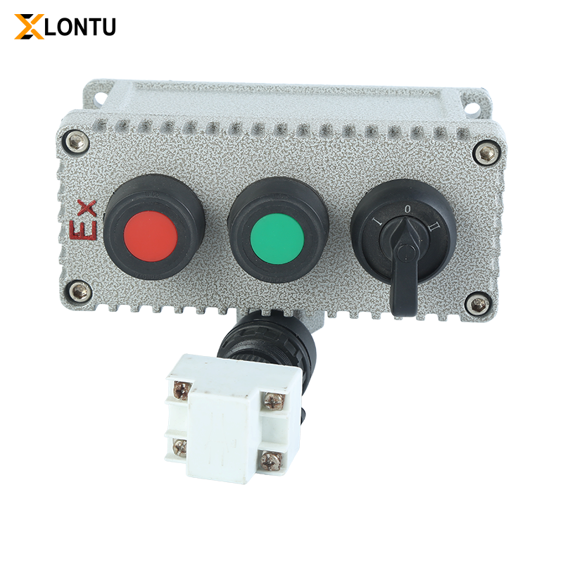 Explosion-proof Button Switch Selector Die Cast Aluminum IP66 Flameproof Control Station Box for Chemical Oil Gas Hazardous Industrial Area