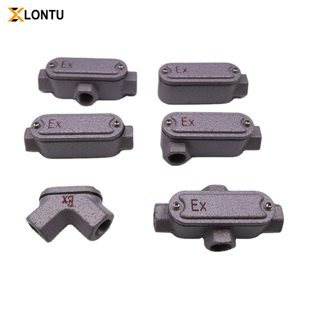 LONTU ATEX IECEx certified explosion-proof junction box, die-cast aluminum flameproof cable wiring box for hazardous industrial area electrical connection