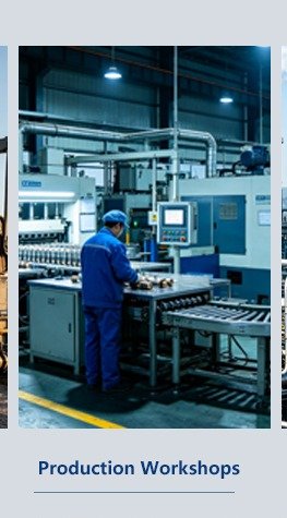 Industrial production workshop with a potentially hazardous atmosphere
